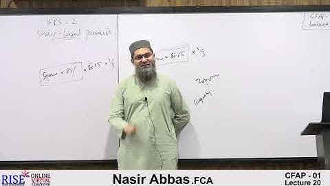 Advanced Accounting And Financial Reporting |AAFR| CFAP| CA|CFAP1 pac Sir Nasir Abbas Lecture 20