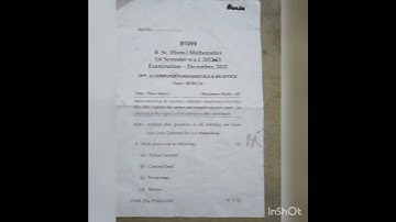 computer fundamentals and ms office question paper MDU 2022 bsc maths honours