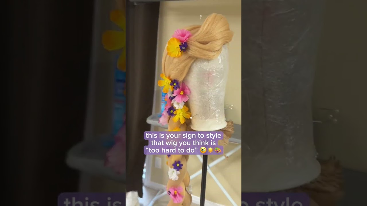this is your sign to style that cosplay wig you think is “too hard to do” #cosplay #rapunzel