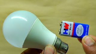 Take a 9v Battery And fix All The LED Lights in Your Home | LED bulb Repair Simple Process