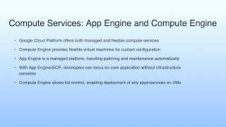 Compute Services: App Engine and Compute Engine | Cloud Computing Case Study - Google Cloud Platfor…