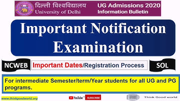 DU Ncweb exam important details | du sol exam | Assignment Based Examination apply Now last chance