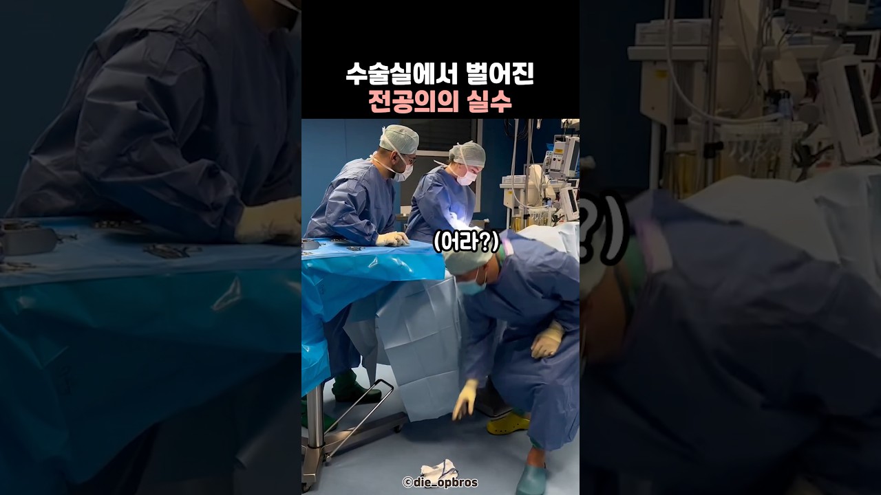 수술실에서 벌어진 전공의의 실수