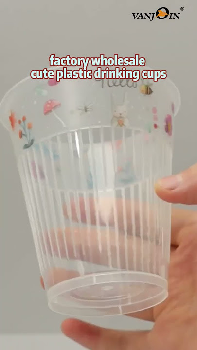 Wholesale Cute Plastic Drinking Milk Tea Cups