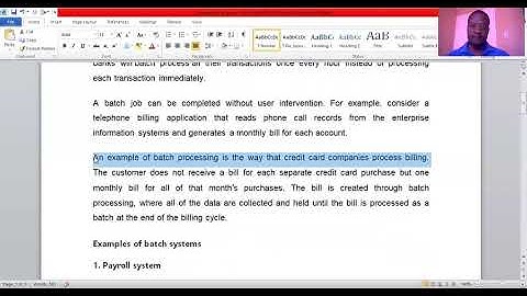 Batch and Interactive processing systems