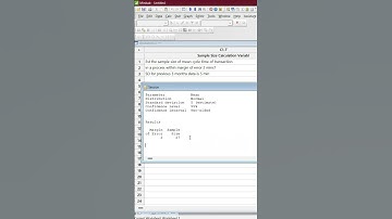 How to calculate Sample size for variable data in Minitab #shorts