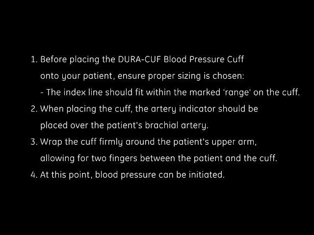 Watch Reusable blood pressure cuff placement featuring the DURA-CUF on YouTube.