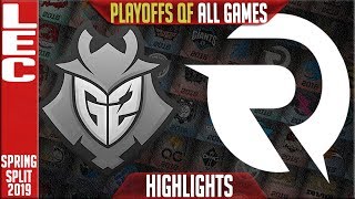 G2 vs OG Highlights ALL GAMES | LEC Playoffs Spring 2019 Quarterfinals | G2 Esports vs Origen