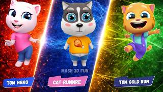 Which Talking Tom Runner Game Is BEST? 🏆  | Cat Run 🆚Tom Time Rush🆚 Gold Run | runners |Mash 3d fun screenshot 5