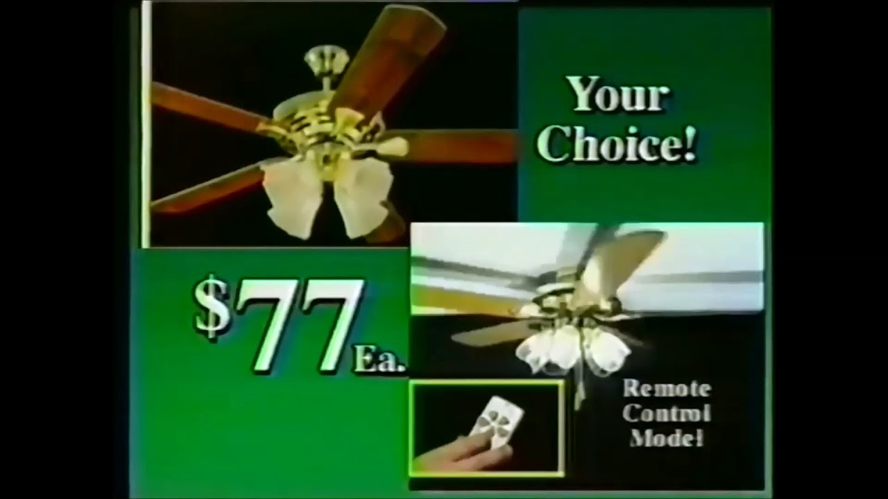 Vintage Menards Lighting & Ceiling Fan Commercial circa 1999 YouTube