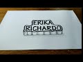 Tiktok Erika Richardo gambar di Kertas, Tulisan 3D