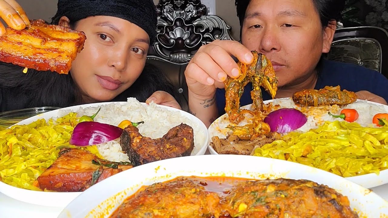 My Daughter Jasna Made Me Proud Today🥰/ Fish Gravy, Pork Curry And Vegetables/Husband Wife Mykbang .