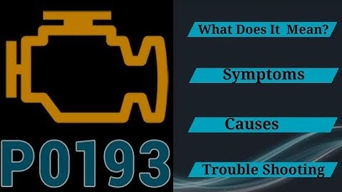 How to Fixes P0193 Code: Fuel Rai Pressure Sensor Circuit High Input.
