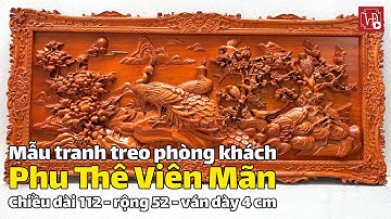 2tr800 | Tranh treo tường Phu thê viên mãn gỗ hương đỏ nguyên khối | tranh gỗ giá gốc Vạn Đạt