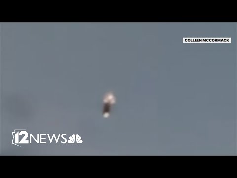 Woman records mystery object falling from the sky