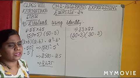 ALGEBRAIC EXPRESSIONS,8th CLASS, PART_16,EXERCISE( 2.4) MATHS KARNATAKA STATE SYLLABUS.