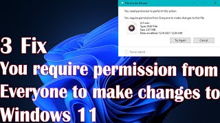 You require permission from Everyone to make changes to this file - 3 Fix