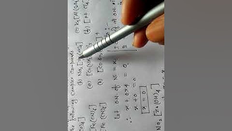 To calculate oxidation state of central metal