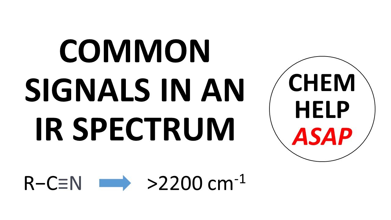 common absorbances in infrared spectroscopy YouTube