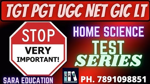RPSC / UP - Home Science Test Series | HOME SCIENCE PRACTICE SET | UGC NET HOME SCIENCE PREPARATION