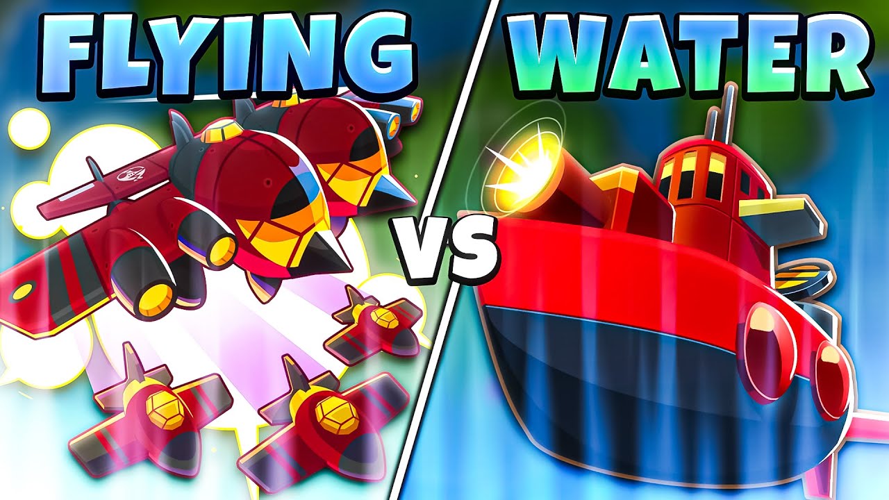 Flying vs Water Towers in BTD 6!