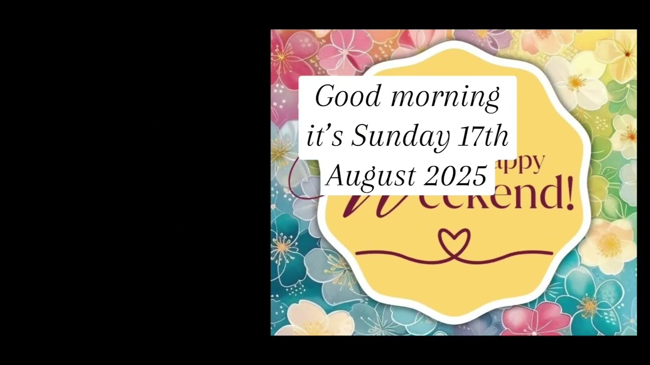 Happy Sunday everyone and happy weekend everyone 