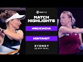 Barbora Krejcikova vs. Anett Kontaveit | 2022 Sydney Semifinal | WTA Match Highlights
