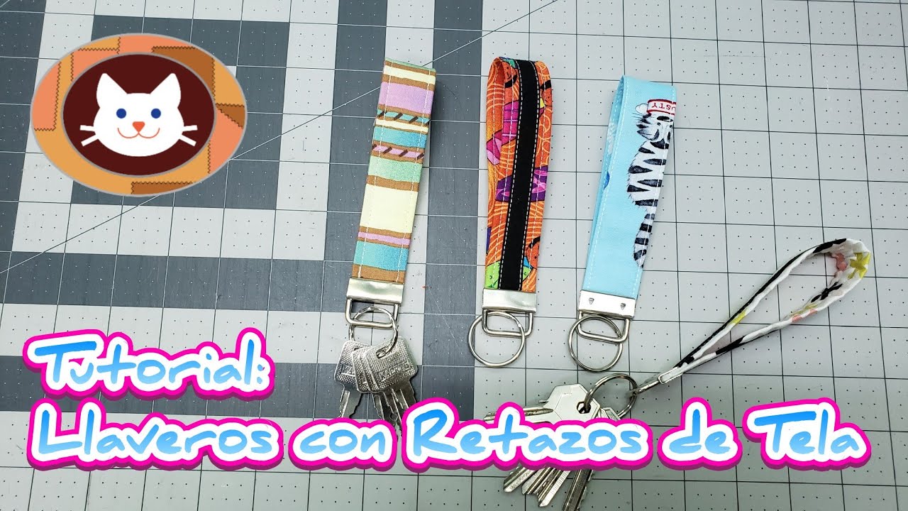 🗝 Tutorial LLAVERO personalizado de TELA DIY. (COSTURA FÁCIL) 