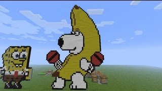 Minecraft - Brian Griffin (Banana) (Pixel Art) (Build)