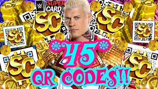OVER *45* QR CODES!! THAT 100% STILL WORK! WWE SuperCard