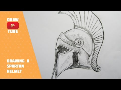 Drawtube Drawing A Spartan Helmet Youtube