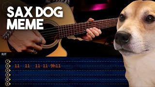 SAX DOG MEME - Sunstroke project - Run Away - COVER GUITAR TAB | Christianvib