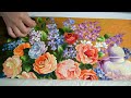 Embroidery by hand for roses flower embroidery picture | Embroidery Art | Multicolored roses design