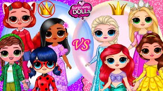 Encanto, Turning Red, Ladybug vs Disney Princesses Clothes Switch Up - DIY Paper Dolls & Crafts