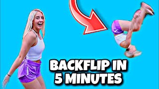 LEARN HOW TO BACKFLIP IN 5 MINUTES!