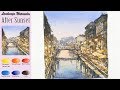 After sunset - Drawing landscape watercolor.(wet-in-wet. Fabriano rough) NAMIL ART