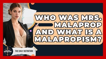 Who Was Mrs. Malaprop And What Is A Malapropism? - The Daily Definition
