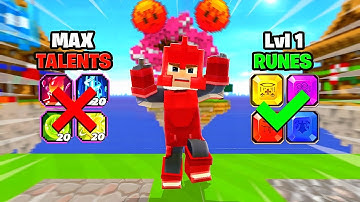 Playing Bedwars with Only Level 1 Runes! | Blockman Go Bedwars