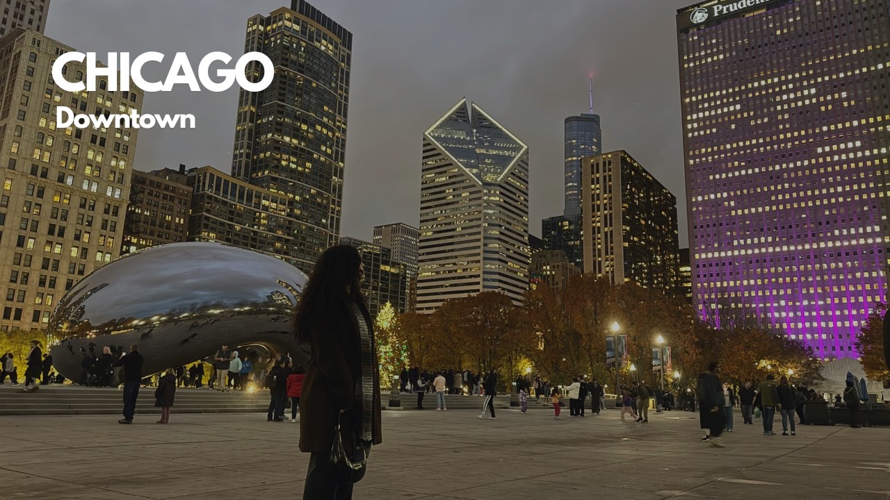 Walking in DOWNTOWN CHICAGO, IL | 15:51hrs | 4k - 60fps | 25 Nov 2025