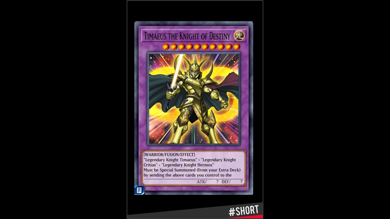 Yugioh Duel Links - Summon Timaeus the Knight of Destiny #shorts - YouTube
