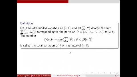 Integrators of bounded variation - Preliminaries