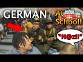 We wore WW1 GERMAN uniforms to school...