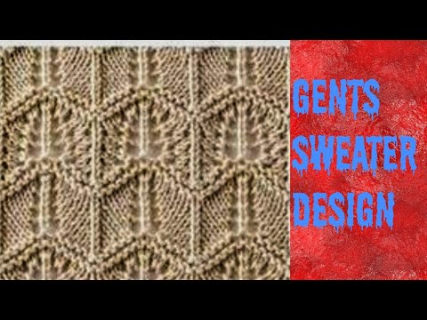 Gents sweater design. - YouTube