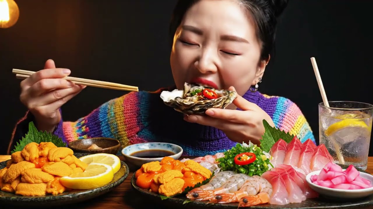 Luxury Seafood Mukbang! Fresh Oysters, Scallops & Juicy Shrimp ASMR