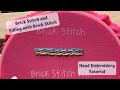Stitching Hew: Hand Embroidery Brick Stitch Tutorial