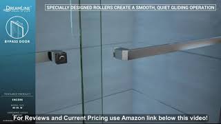DreamLine Encore 56-60 in. W x 76 in. H Semi-Frameless Bypass Shower Door in Satin Black, SHDR- screenshot 5
