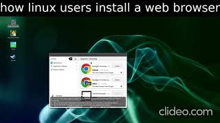 how linux users install a web browser