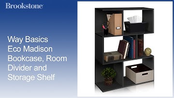 Way Basics Eco Madison Bookcase, Room Divider and Storage Shelf