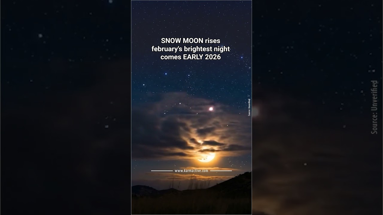 Snow Moon February 2026 | Full Moon Lights Up Winter Skies