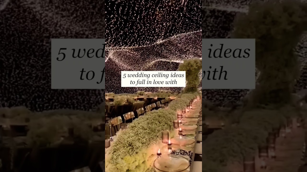 ✨ Elevate your wedding vibes to new heights with these stunning ceiling decor ideas! 🌟